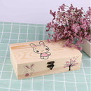 2 Pieces Unfinished Wood Jewelry Box Organizer Storage Case DIY 12x12x5cm