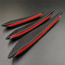 6Pcs Carbon Fiber Style Car Front Bumper Lip Splitter Body Spoiler CanaOZ