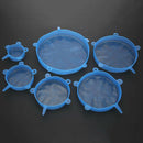 Reusable Silicone Stretch Lid Pan Bowl Pot Food Fresh Seal Cover (6x Round) A
