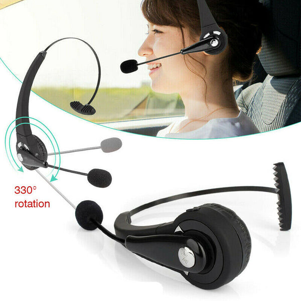 Wireless Headset Headphone Noise Cancelling w/ Mic for Driver Truckers bs