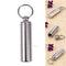Waterproof Stainless Steel Medicine Pill Container Holder Box Bottle Key Chain