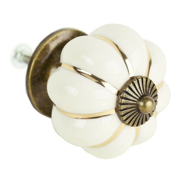 8 Design Pumpkin Porcelain Knobs Furniture Handles Furniture knob Furniture N3P9