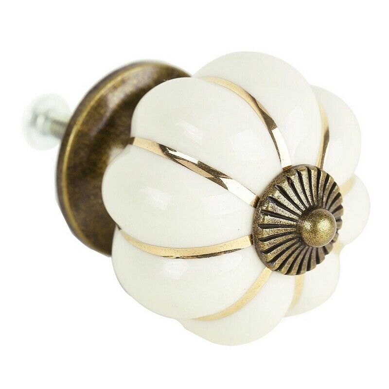 8 Design Pumpkin Porcelain Knobs Furniture Handles Furniture knob Furniture N3P9
