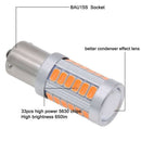 4pcs Amber 1156PY BAU15S PY21W Led 33SMD Car Tail Turn Brake Reverse Signal A6C9