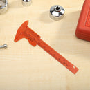 Tiny Mini 80mm Double Scale Plastic Vernier Caliper Ruler Gauge Measuring Tools