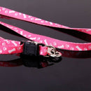Bone Paws Print Small Dog Pet Leash Lead & Harness Tool - Pink Z8O7