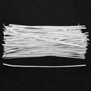 130pcs Cable Organizer Binding Packaging Wire Twist Ties White 150x2.2mm