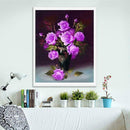 5D Rose Flower DIY Diamond Panting Cross Stitch Embroider Purple