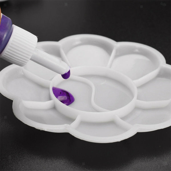 20x 10 Well Plastic Paint Palette For Art Oil Watercolor Paints Mixing Color