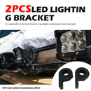 2pcs Horizontal Bull Bar Roof Roll Cage Holder for Offroad Work Light Bar