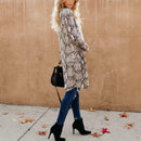 Women Casual Long Sleeve Cotton Cardigan Loose Fashion Print Tops (Grey L)
