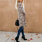 Women Casual Long Sleeve Cotton Cardigan Loose Fashion Print Tops (Grey L)