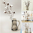 Naturally Dried Cotton Stem Farmhouse Artificial Flower Filler Floral Home Decor