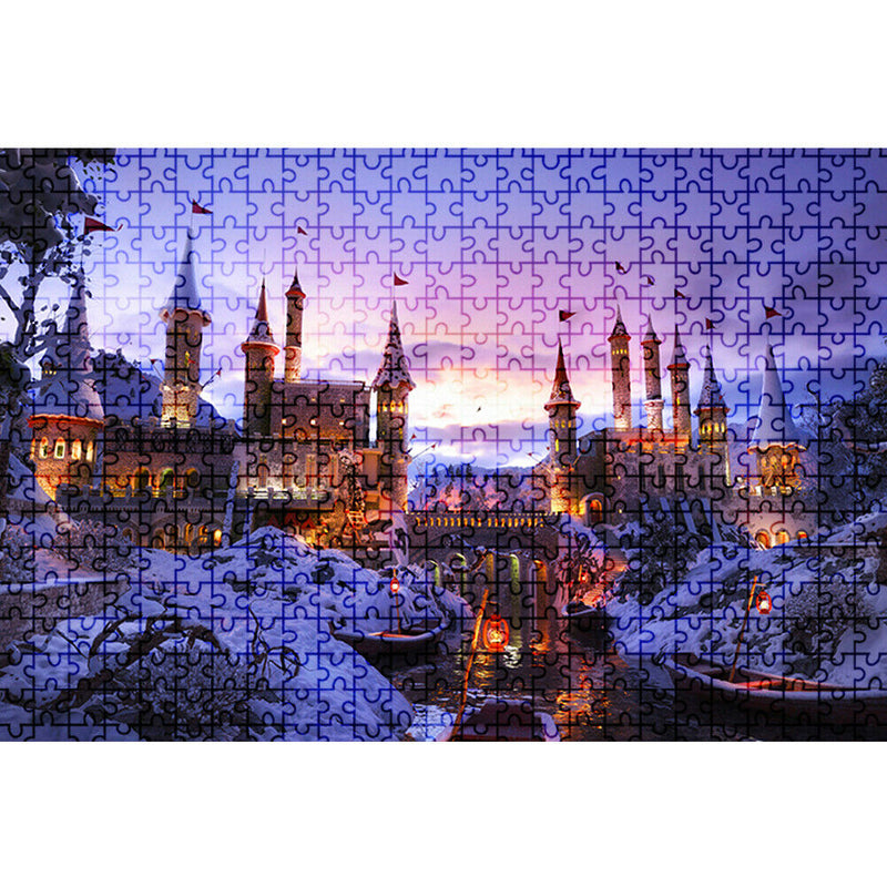 1000pcs Snow Castle DIY Puzzle Paper Jigsaw Kids Adults Assembling Picture