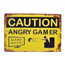 Embossed Metal Decorative Wall Plaque Poster Warning Sign Wall DIY Decor 01