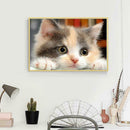 5D DIY Full Drill Diamond Painting Kitten Cross Stitch Embroidery Mosaic