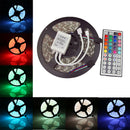 Waterproof 5M RGB 300 LED Strip Light 5050 SMD 44 Key Remote 12V Power Full Kit