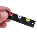 3 way RCA terminal wall panel plate input phono chassis socket audio adap 3C Ew