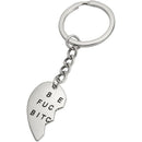 2Pcs New Love Heart Couple Key Chains Souvenirs for Best Friend Keyring, Si M8T7