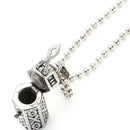 Retro Hexagon Column Box Urn Cremation Pendant Necklace Ash Holder For Pet