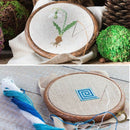 4 Pieces Embroidery Hoops Cross Stitch Hoop Imitate Wood Embroidery Circle  N5I7