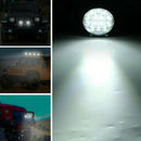 Round 42W 14 LED Work Light Car Light Bright Beam Off-Road Flood Waterproof  Ew