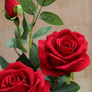 Vivid Artificial Flower Daisy Rose Floral Eglantine Bonsai Decor Red