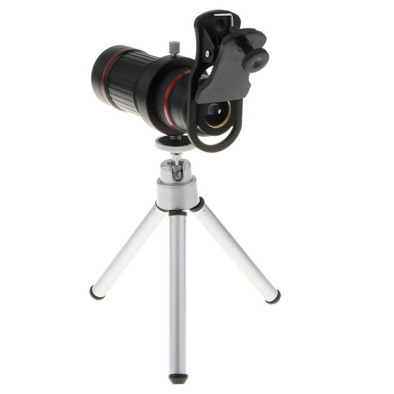 18X Phone Holder Camera Telephoto Lens+Aluminum Tripod for