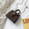 Elegant Leather Mini Shoulder Bags Women Chain Messenger Handbag (Coffee) A