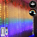 2M 210 Lamp Rainbow Copper Wire Curtain Light USB with Remote Control Girl HQ1I4