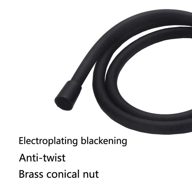 1.5m Flexible Matte Black PVC Shower Hose Bathroom Explosion-proof Pipe A
