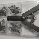 41 Pc Assorted Plastic Rivet Machine Puller Set Hand Tool W / 40 Poly Rivet A1Y1