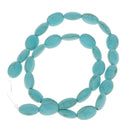 Blue Turquoise Oval Gem Loose Beads Strand 16'' 10x14mm