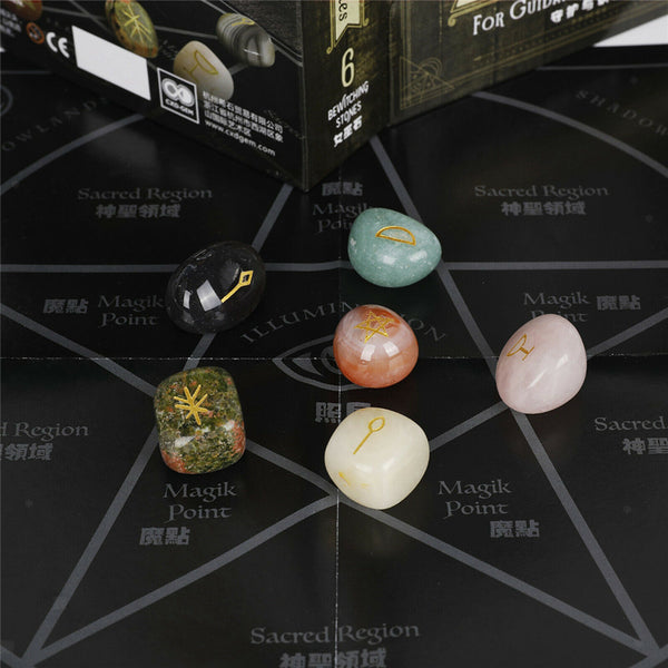 6xCrystal Stones Witch Stones Reiki  Stone Divination Meditation Yoga Home Decor