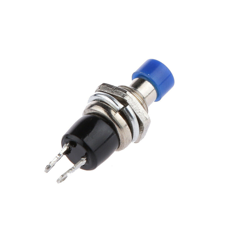 10pcs Momentary Switches 2pin SPST Button Release For Caravan Boat Camper - Blue