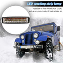 Waterproof 18LED Work Light Bar 18W 3030 1080LM Dual-Color Spot Lamp for Boat