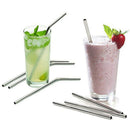 New Stainless Steel Straws Reusable 10.5 inch Extra Long Drinking Straws Set  OZ