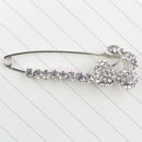 Lovely Crystal Cherry Shape Safety Pin Scarf Brooch Pin Lady Brooch Charms