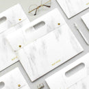 A4 File Folder Marble Pattern Document Bag Marbled Organizer Office Paper F S3T8