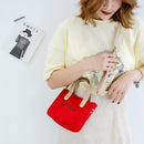 Letter Print Shoulder Satchel Handbags Canvas Women Crossbody Bags (Red) A