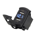 5V 4.2A Car Dual USB Charger Socket LED Voltmeter Adapter Power Outlet Blue