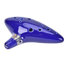 12Hole Ocarina Ceramic Alto C of Ocarina Flute Blue Ocarina Musical Instrumen BX