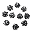 10Pcs Acrylic 20-Sided Role Playing Dices Toys TRPG Board Game for MTG DND