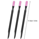 2*Double-end nail quartz cuticle remover pusher trimmer file manicure toolsOZ