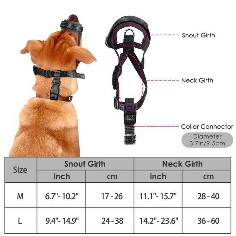 Soft Dog Muzzle, Dog Mouth Cover Nylon Adjustable Padding Comfortable Muzzl