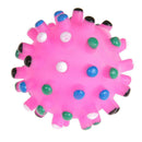 4pcs Small Squeaky Dog Round Soft Rubber Hedgehog Interactive Chew Toys