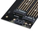 PCIe X4 to M.2 NVMe SSD NGFF Riser Adapter Card M-Key / B Key Dual Interface