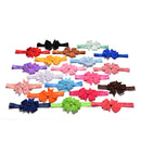 20 Pcs Girl Hair Bow Headband Elastic Hair Bands for Newborn Infant Toddler M FT