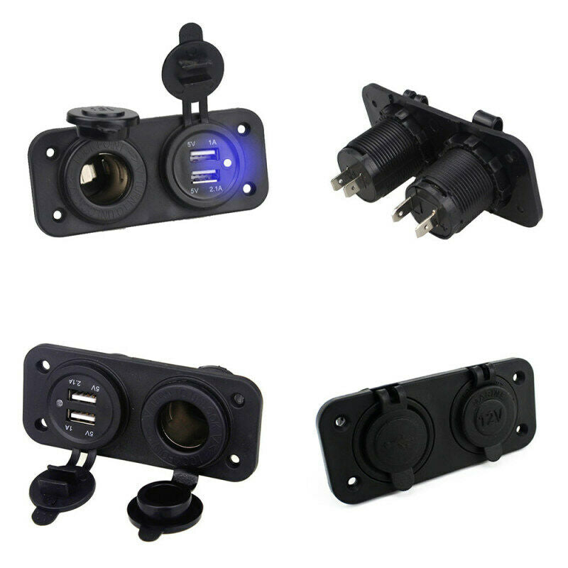 12V Car Cigarette Lighter Socket Splitter Dual USB Power Adapter Charger Uk Sell