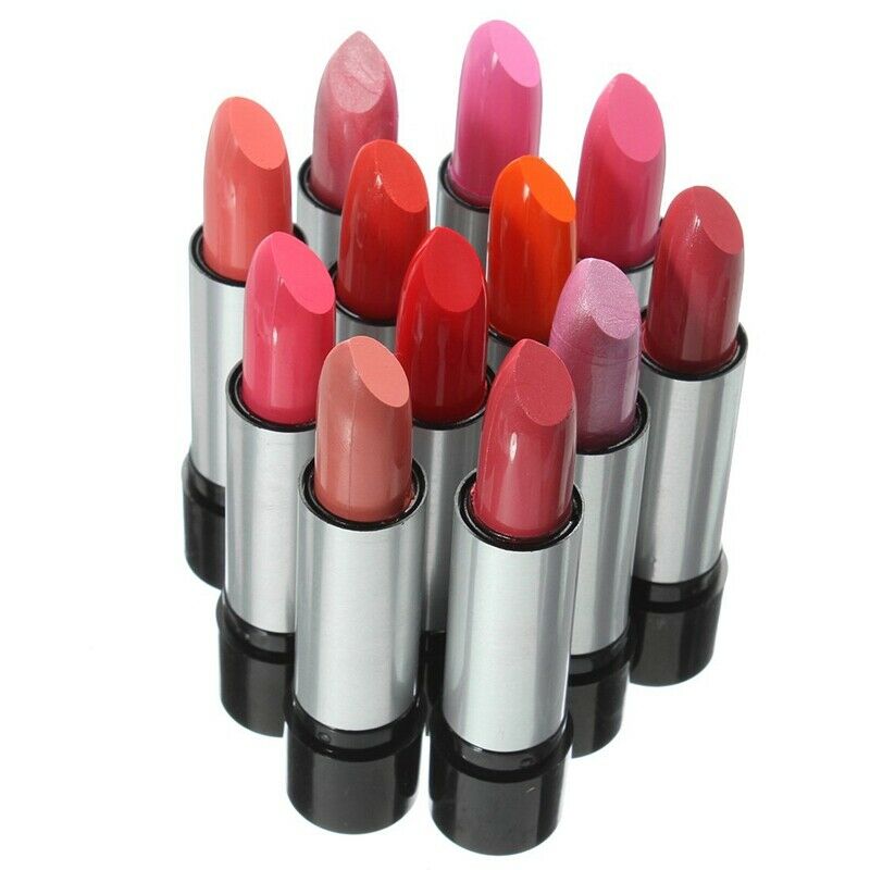 12 Colors Lipsticks Glossy Sets Fashion Women Beauty Makeup K4Z9